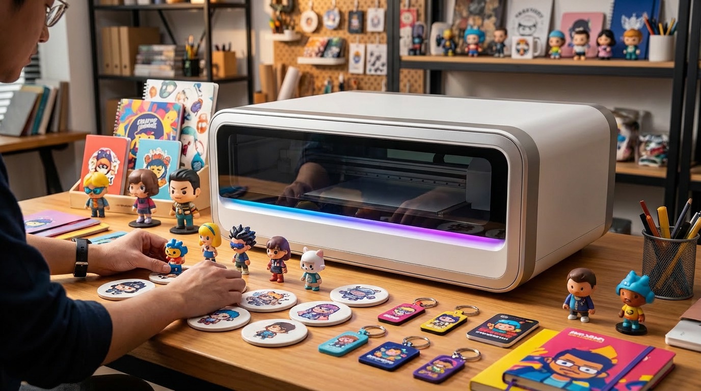 Commercial workflow with finished production outputs